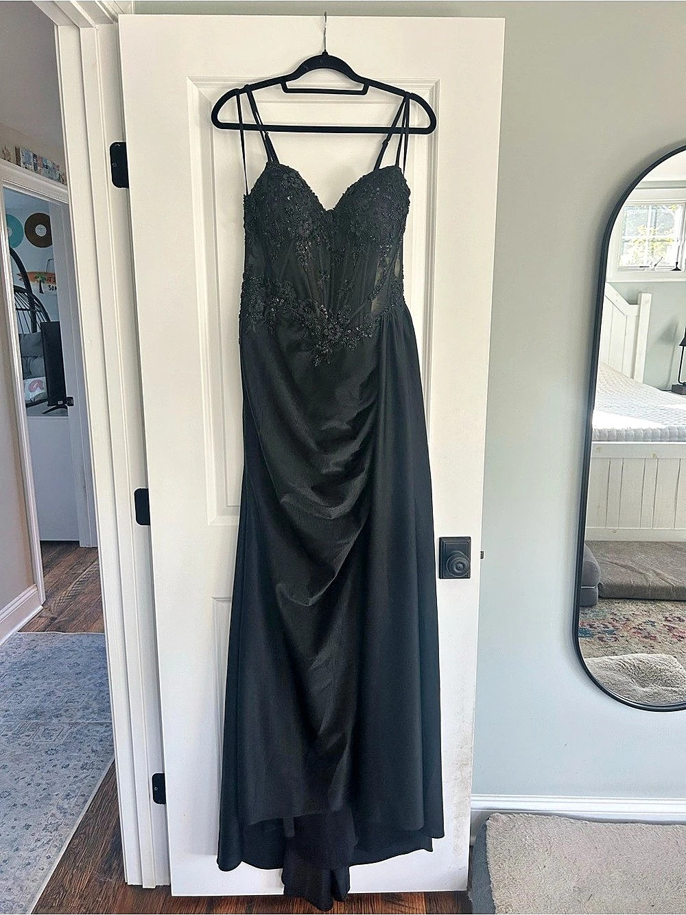 STACEES Black Embellished Maxi Dress Size 12 NWT